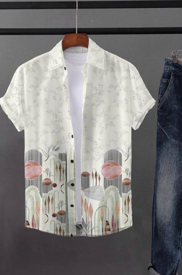Botanical Art Printed Casual Shirt