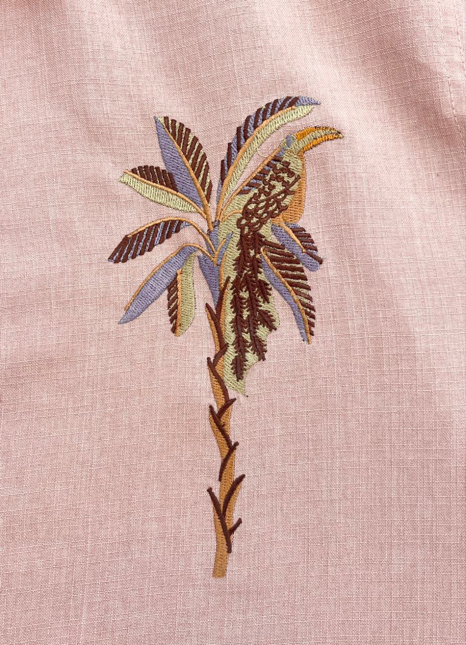 Linen Embroidery Work Men's Shirt