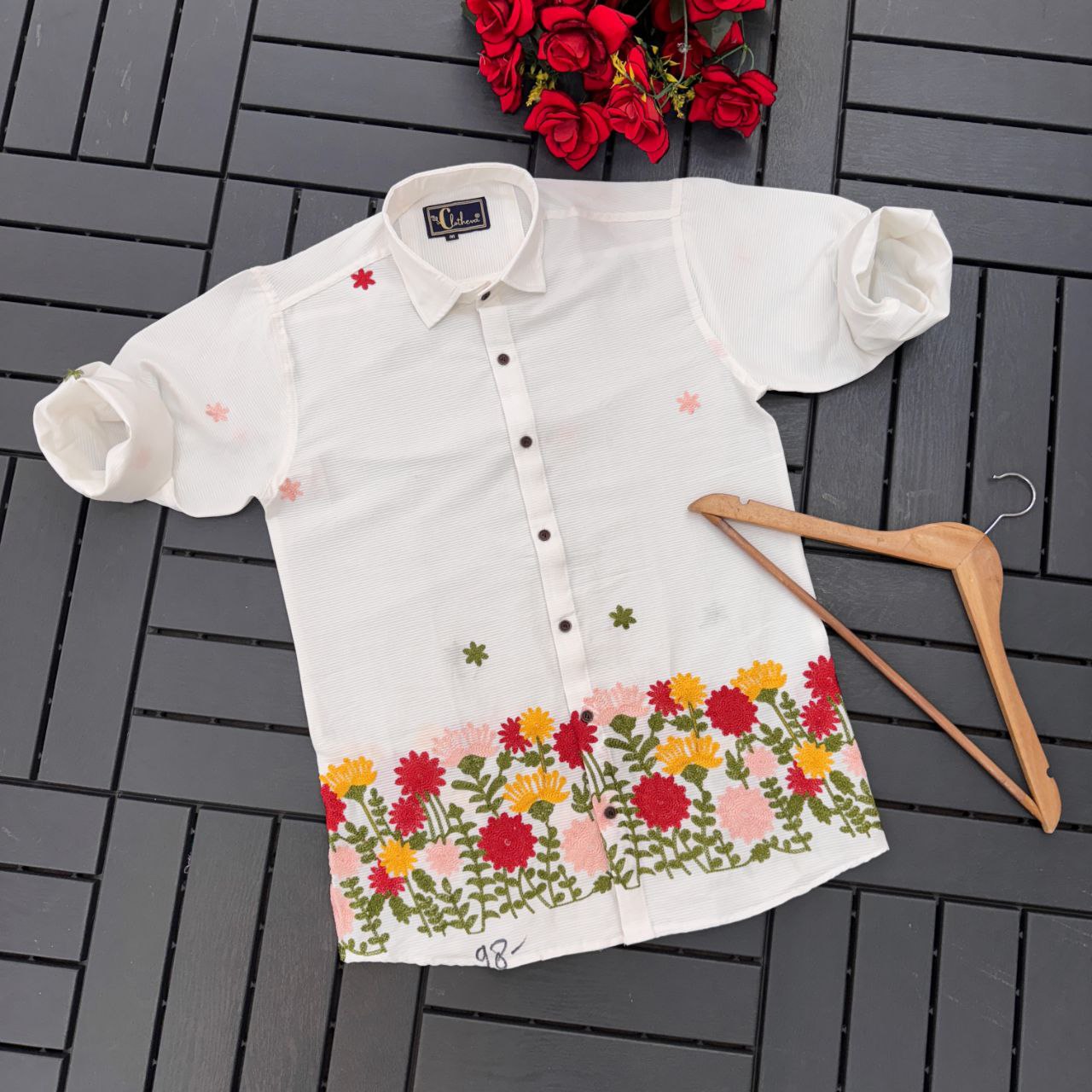 Men’s Exclusive Cotton Embroidery Work Shirt
