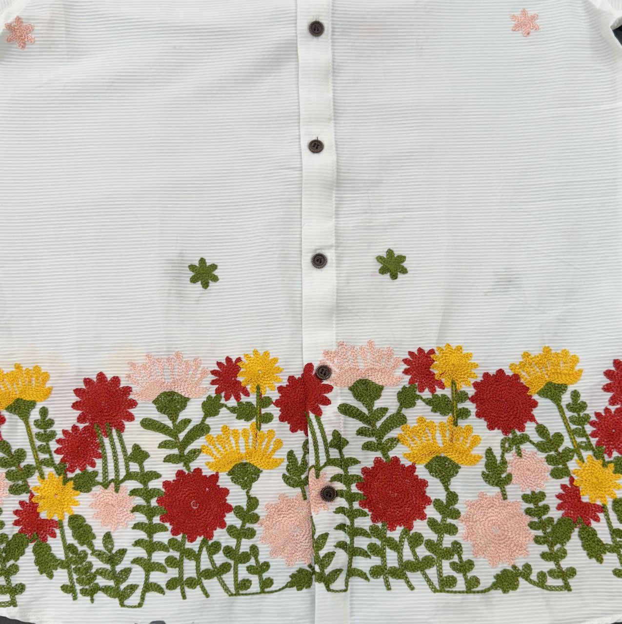 Men’s Exclusive Cotton Embroidery Work Shirt