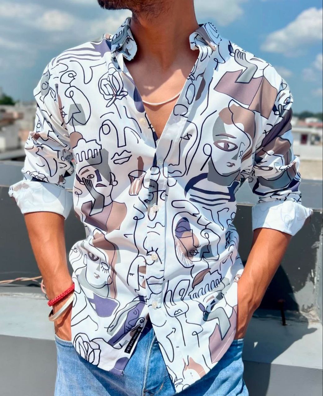 Men's Excusive  Cotton Fabric Printed Full Sleeve  Shirt