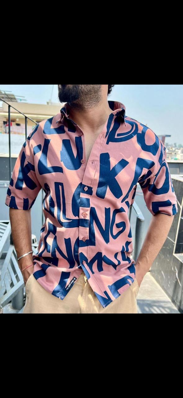 Printed Men's Shirt, Half Sleeves, Formal Wear